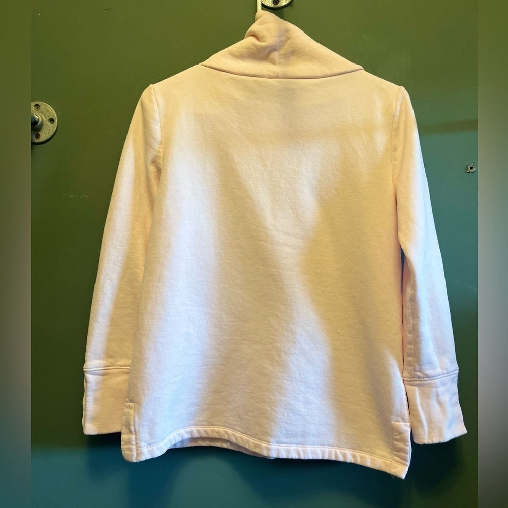 Talbots size P (0-2) pale pink cowl neck top/ sweatshirt pale pink - Picture 6 of 11